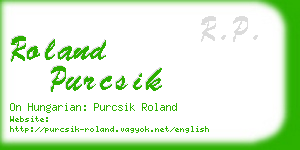 roland purcsik business card